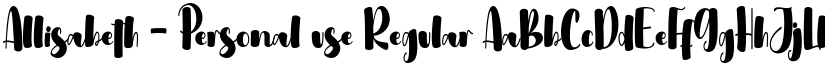 Allisabeth - Personal use font download