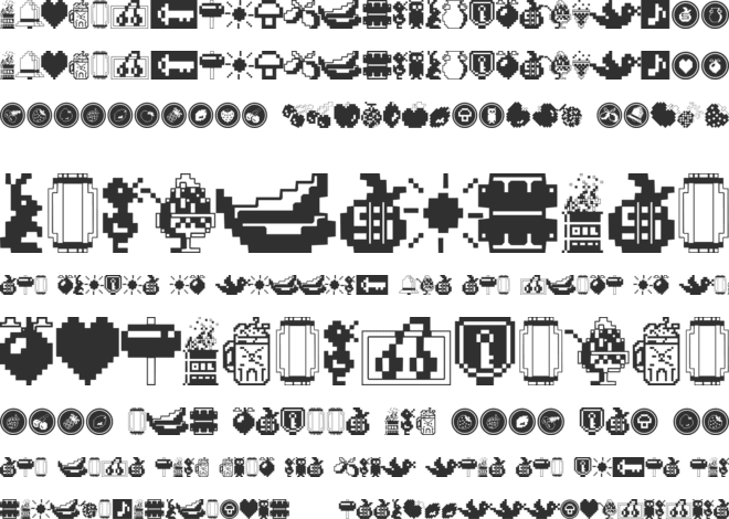 Fontalicious Thingbats font preview
