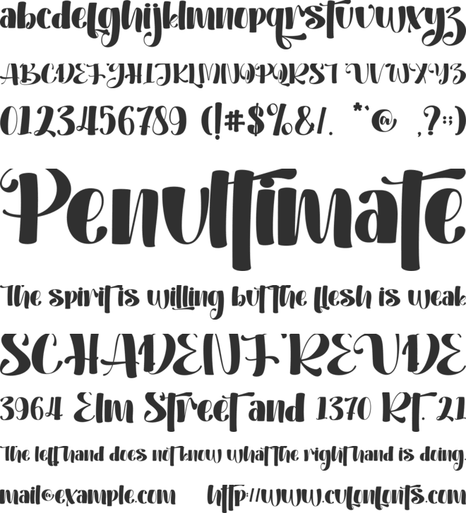 Vallenta - Personal use font preview