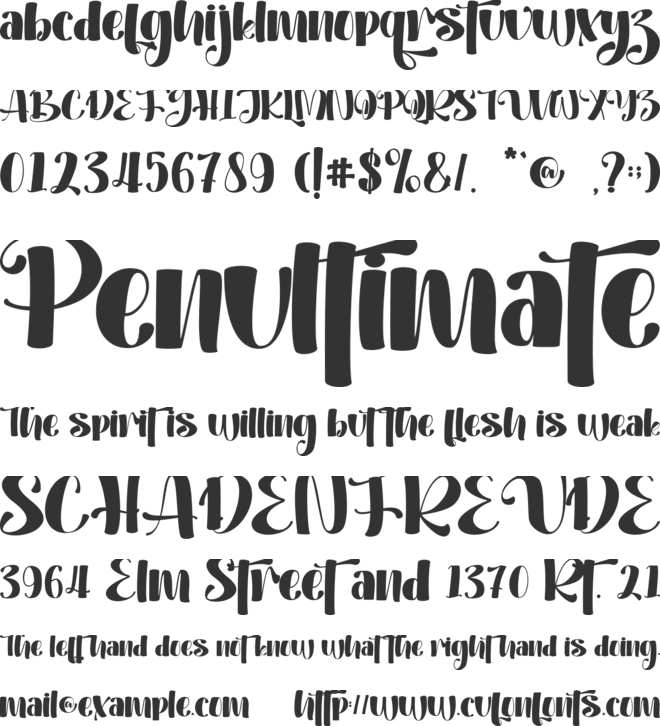 Vallenta - Personal use font preview
