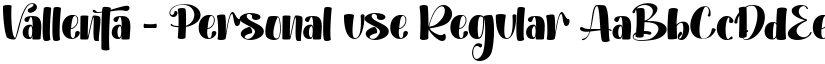 Vallenta - Personal use Regular font