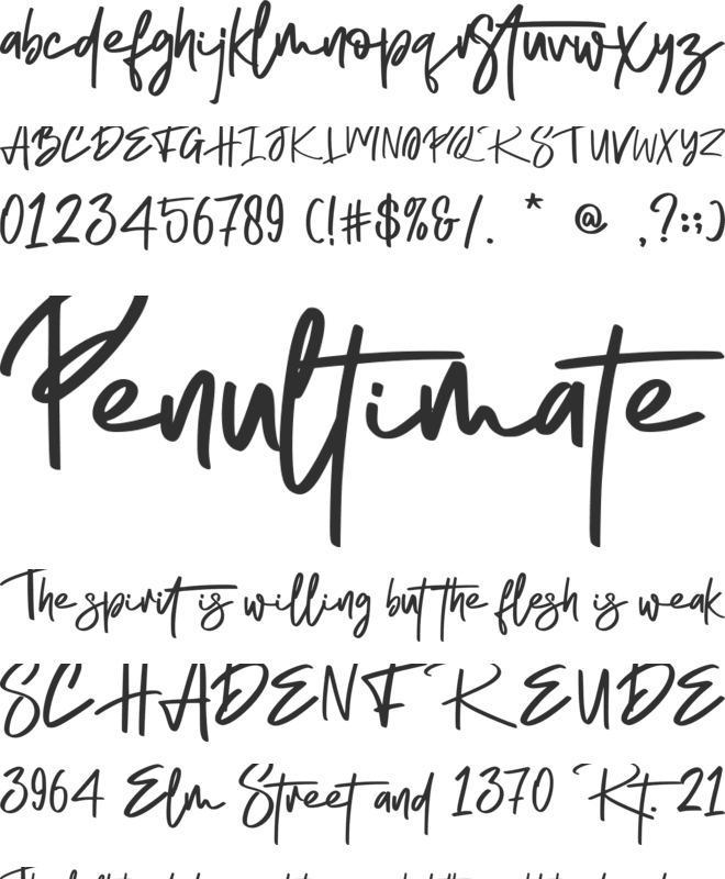 Original Handwriting - Personal font preview