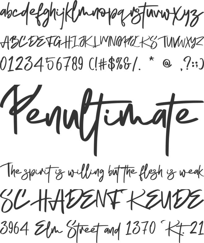 Original Handwriting - Personal font preview