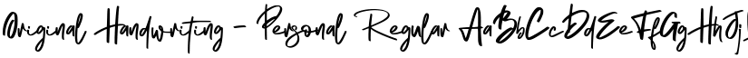 Original Handwriting - Personal Regular font