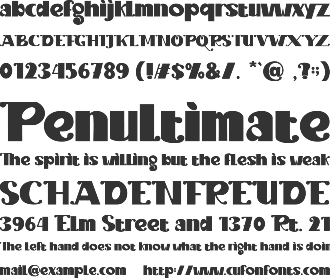 Brilliant Fighter - Personal us font preview