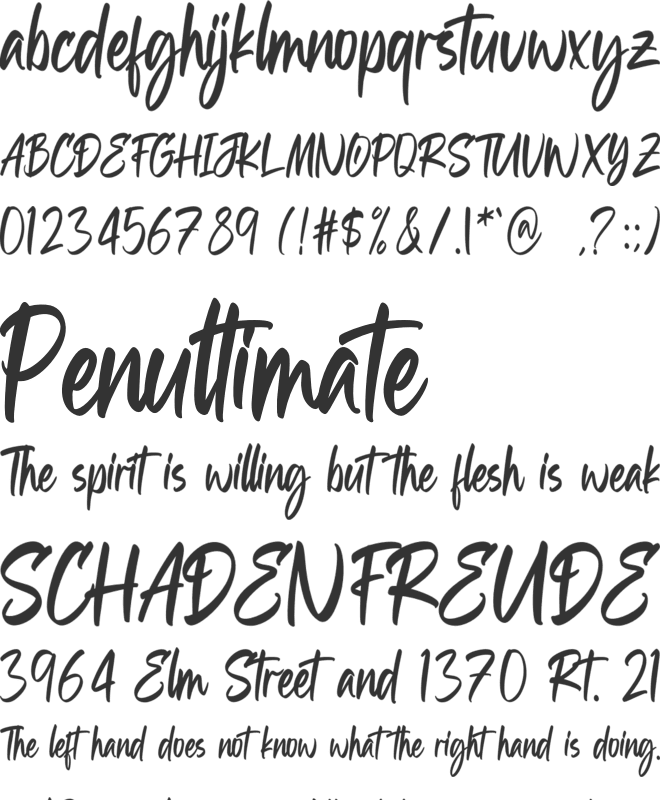 Wonderland font preview