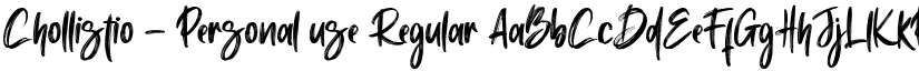 Chollistio - Personal use Regular font