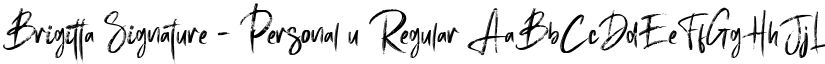 Brigitta Signature - Personal u Regular font