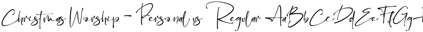 Christmas Worship - Personal us Regular font