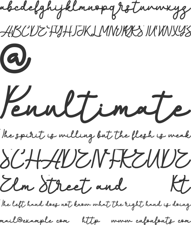 Christmas Monoline - Personal U font preview
