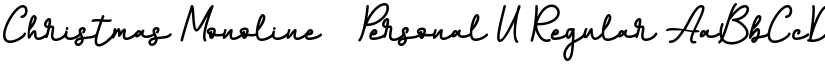 Christmas Monoline - Personal U Regular font
