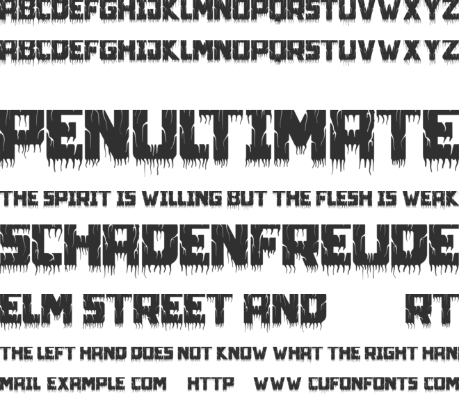 Spooky Grave - Personal use font preview
