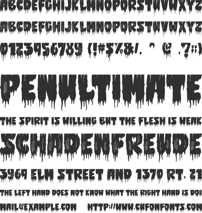 Monster Scratch - Personal use font preview