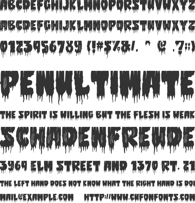 Monster Scratch - Personal use font preview