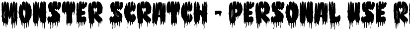 Monster Scratch - Personal use Regular font