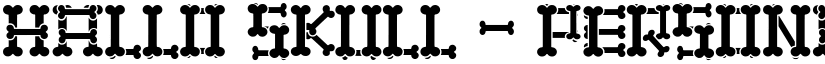 Hallo Skull - personal use Regular font