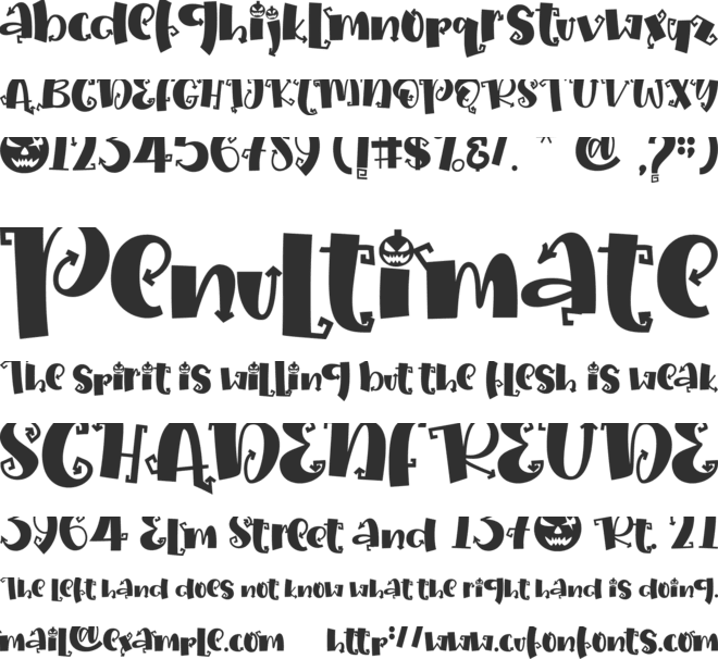 Halloween Island - Personal use font preview