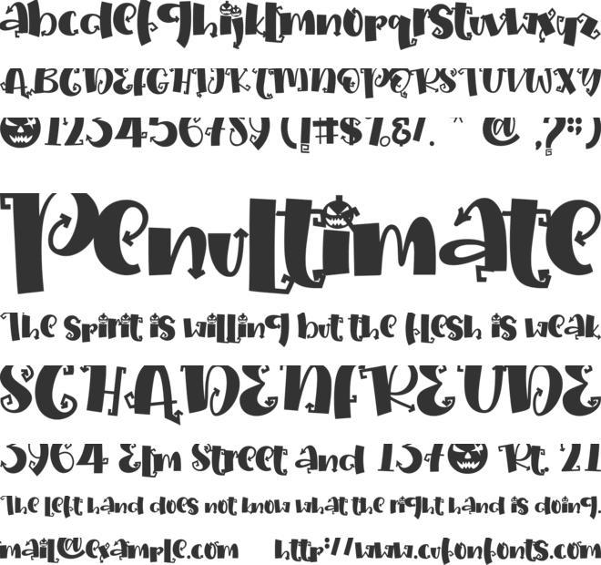 Halloween Island - Personal use font preview