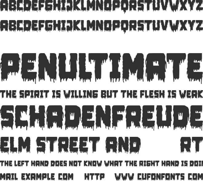 Zombie Mummy1 - Personal use font preview