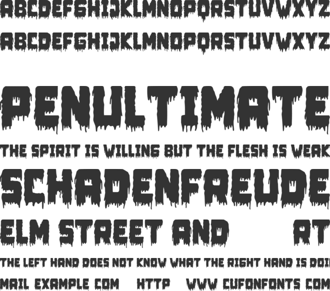 Zombie Mummy1 - Personal use font preview