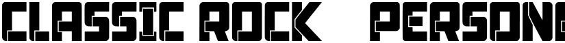 Classic Rock - Personal use Regular font