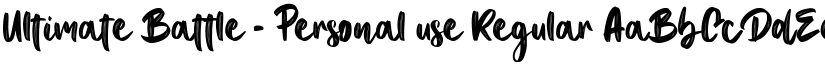 Ultimate Battle - Personal use Regular font