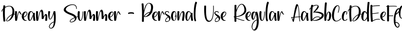 Dreamy Summer - Personal Use Regular font