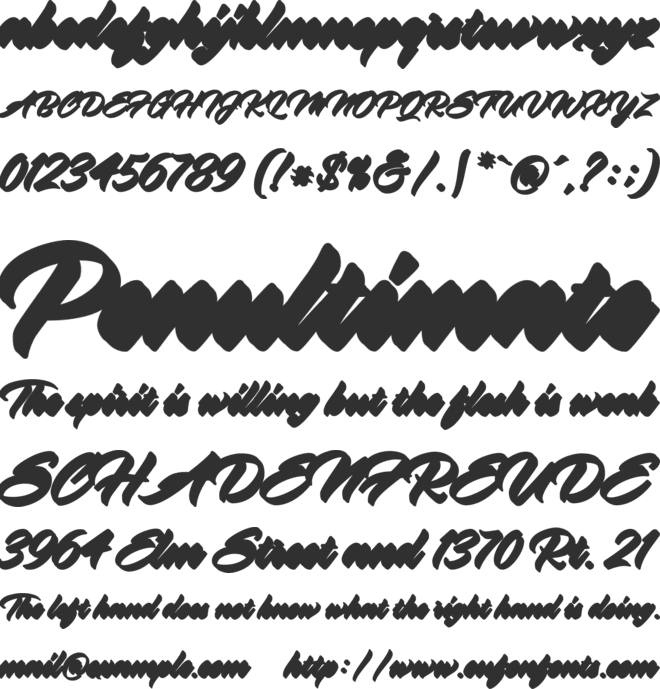 Virmana Extrude 1 font preview