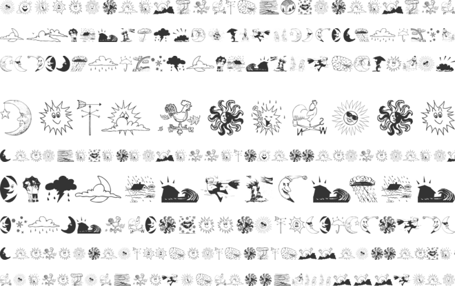 Weather Bats font preview