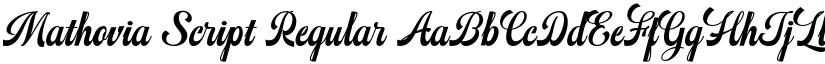 Mathovia Script Regular font
