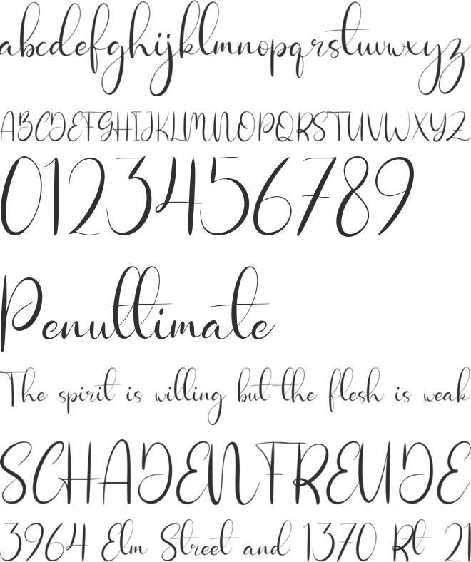 Magnolina font preview