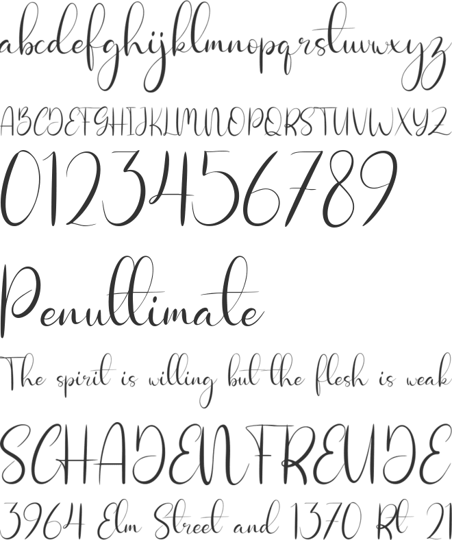 Magnolina font preview