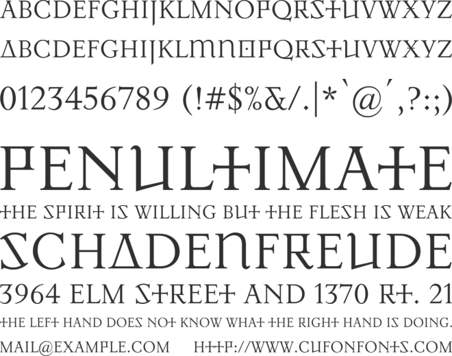 Wolf Serif font preview