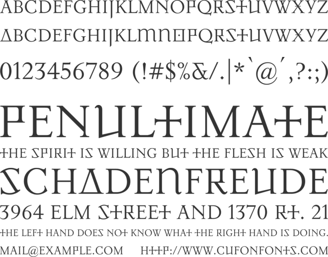 Wolf Serif font preview