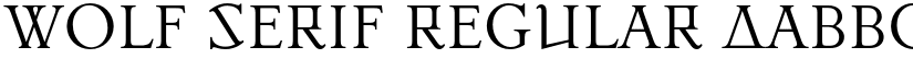 Wolf Serif Regular font