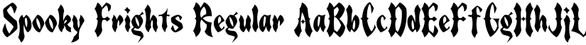 Spooky Frights Regular font