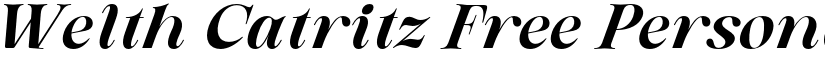 Welth Catritz Free Personal Use Italic font