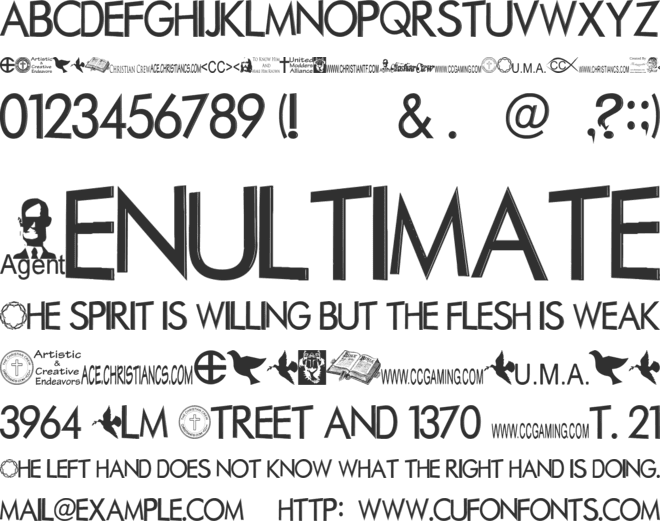 Christian Crew font preview