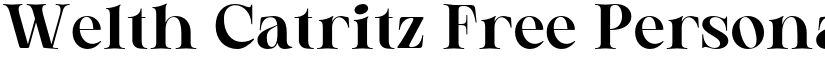 Welth Catritz Free Personal Use Regular font