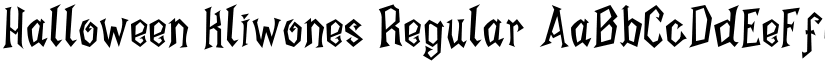 Halloween Kliwones Regular font