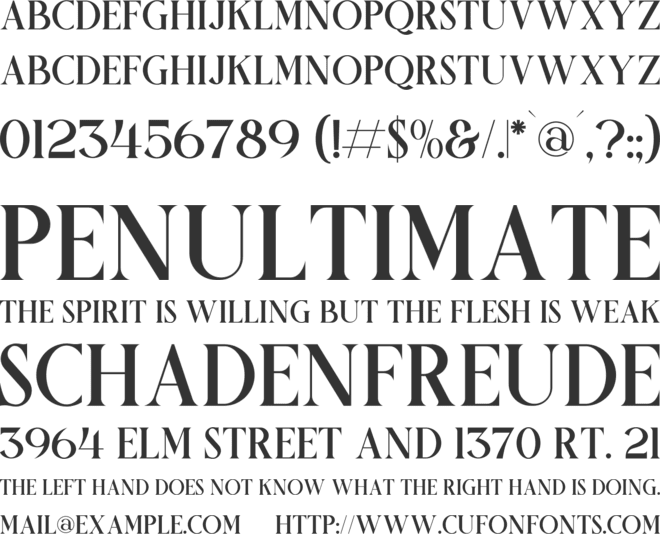 GRIENA font preview