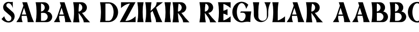 SABAR DZIKIR Regular font
