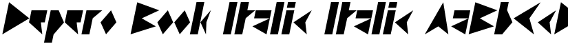 Depero Book Italic Italic font