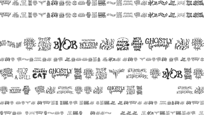 Boo Words font preview
