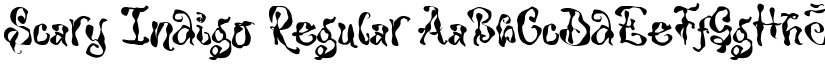 Scary Indigo font download