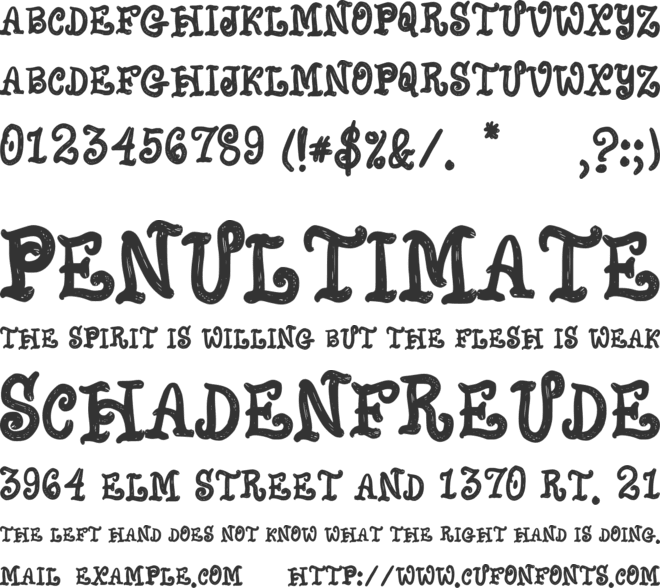 Black Hosten font preview