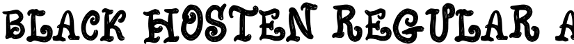 Black Hosten Regular font