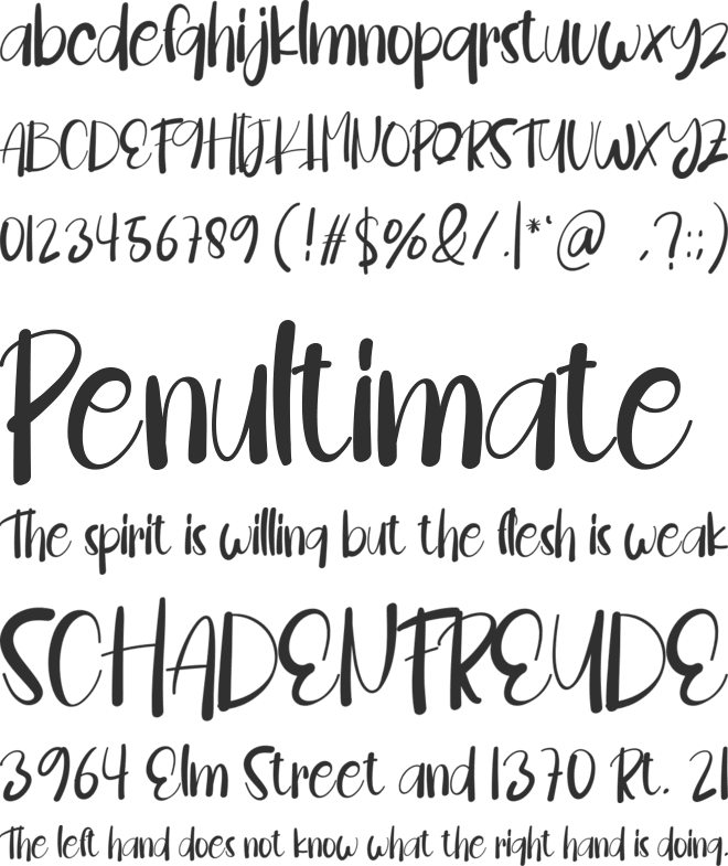 School To Learn font preview