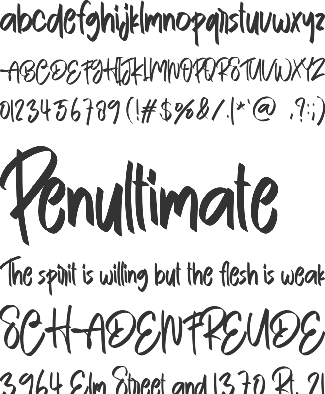 Paper Signature font preview