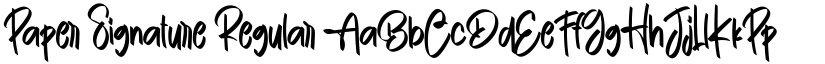 Paper Signature font download